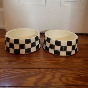 Mackenzie-Childs dog bowls